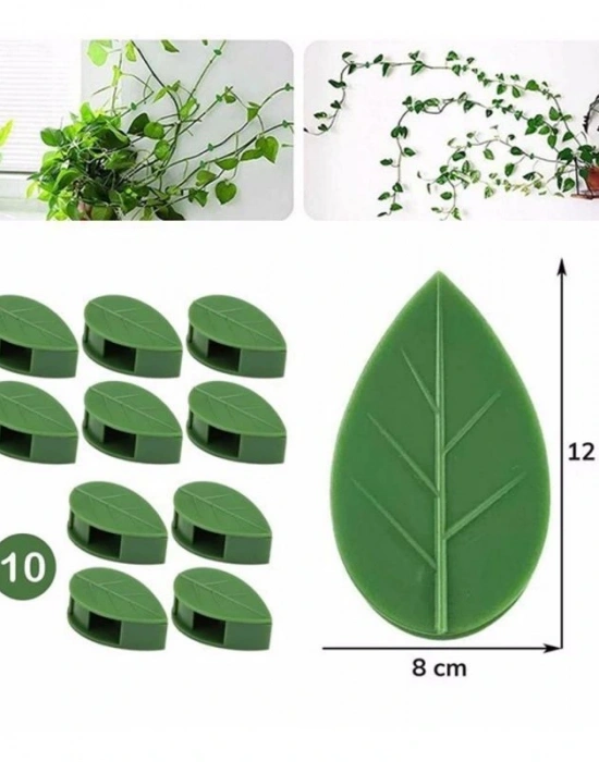 Yaprak Klips 10Lu Bitki Sarmaşık Kablo Düzenleyici Yeşil