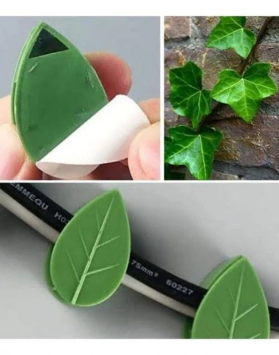 Yaprak Klips 10Lu Bitki Sarmaşık Kablo Düzenleyici Yeşil