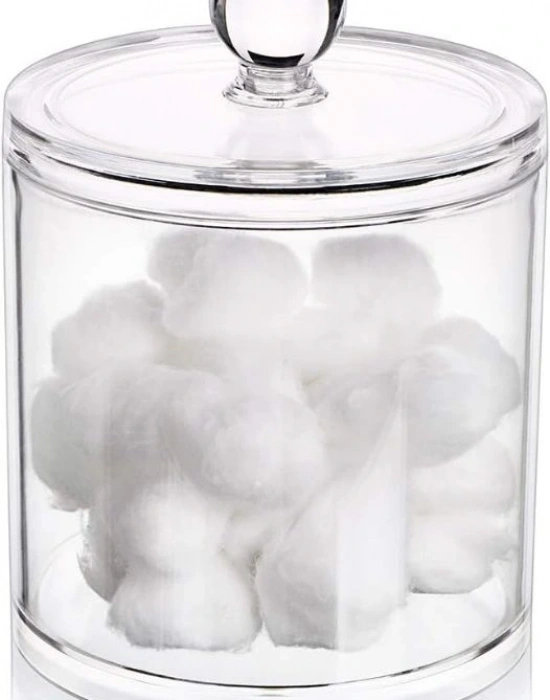 Tekli Kapaklı Makyaj Pamuk Organizeri