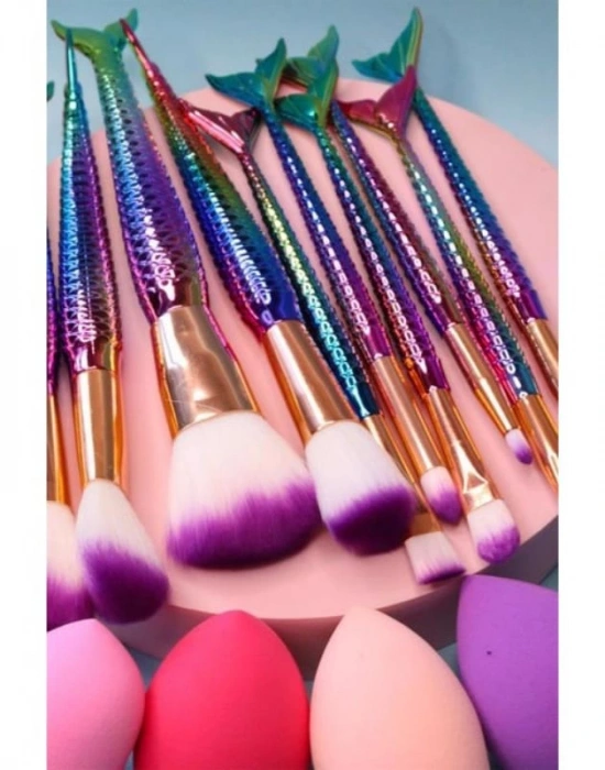 Balık Sırtı Makyaj Fırçası 10Lu