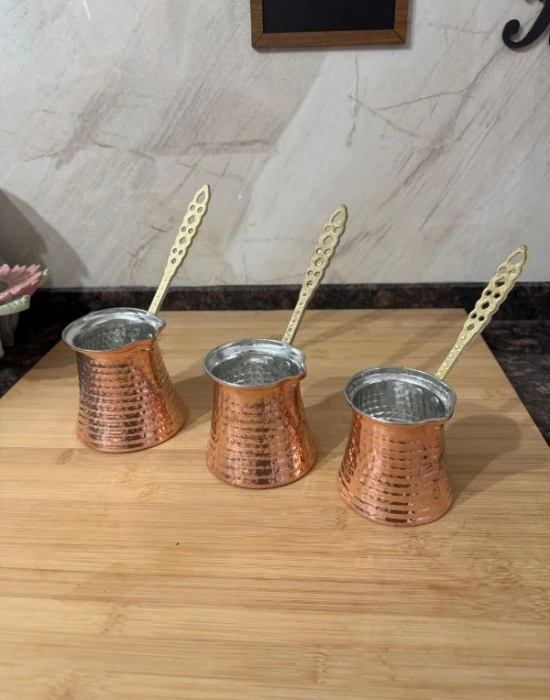 3Lü Takım Bakır Cezve
