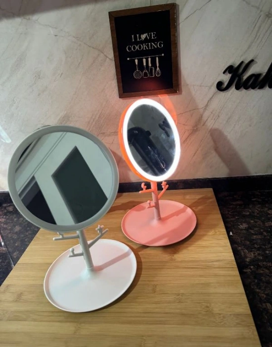 Yuvarlak Led Işıklı 3 Modlu Makyaj Aynası