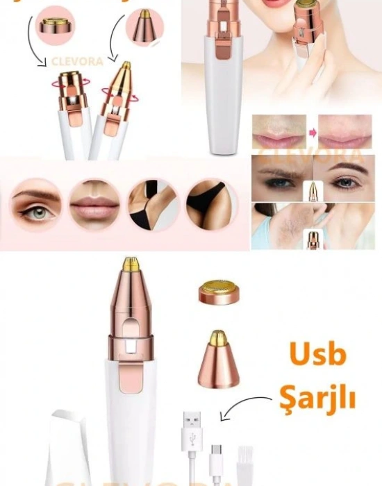 Şarjlı 2 Başlıklıklı Kaş Alma Aleti