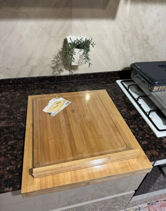 Tezgah Üstü Bambu Kesim Sunum Tahtası Küçük 45X38 Cm