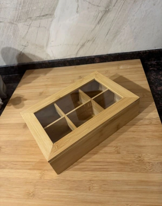 Bambu Çay Kutusu Organizer