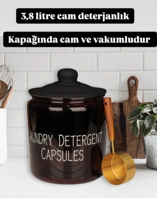 3800 Ml Cam Deterjan Kutusu Vakum Kapak