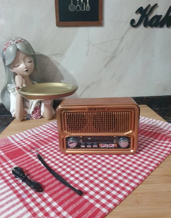 Şarjlı Güneş Enerjili Nostaljik Mini Radio