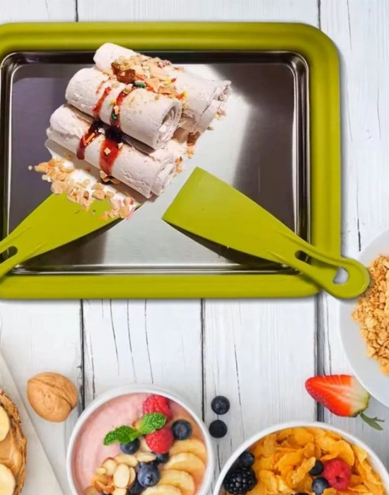 Ev Tipi Spatulalı Dondurma Tepsisi Dondurma Tavası