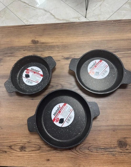 Eko Metalx Model 3lÜ Sahan Seti ( 22 cm 20cm 18 cm )