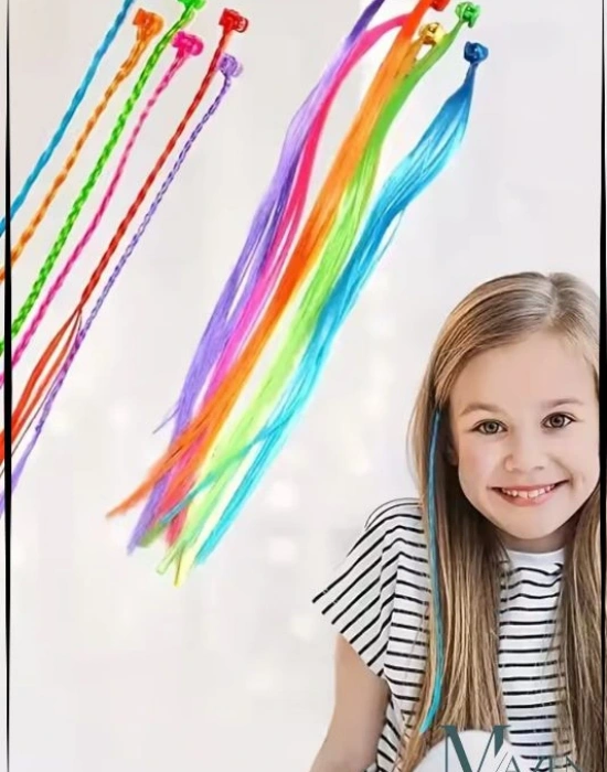 Çocuk Saç Aksesuarı – Örgülü Model Saç Süsü Örgü Toka (Karışık Renk 6lı Paket ) Km 12-1