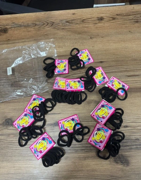 6’lı Kalın Havlu Lastik Toka Siyah Km 8-1