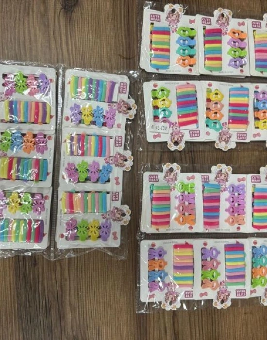 Renkli Havlu Toka Ve 4lu Klips Toka Set Km 21-10