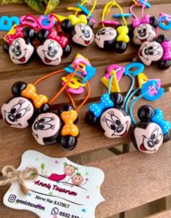 Mickey Mouse Model Lastikli  2li Baglama Tokasi Km 2022 6-1
