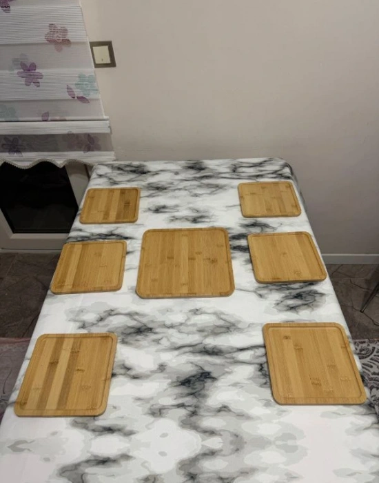Bambu 7 Parça Pasta Seti 20x20 Cm
