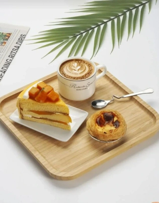 Bambu 7 Parça Pasta Seti 20x20 Cm