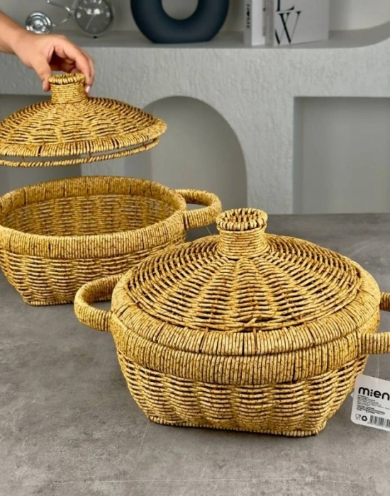 3 Lü Hasir Sunum Tencere Set