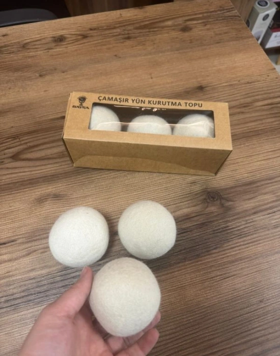 Çamaşir Yün Kurutma Topu 3Lü