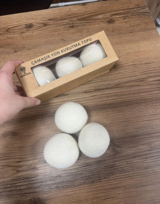 Çamaşir Yün Kurutma Topu 3Lü