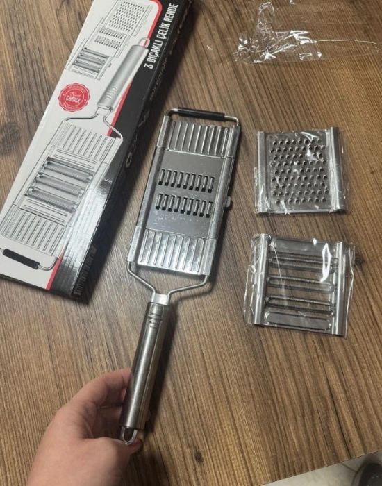 Çelik Rende 3 Bıçaklı Mandolin