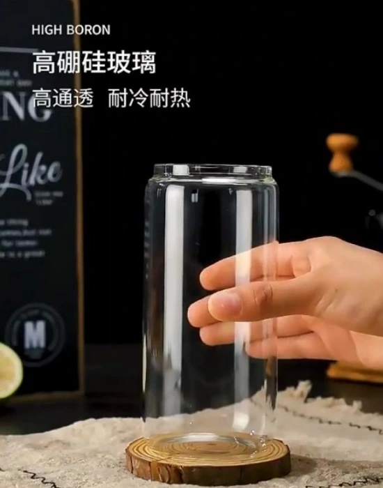 Bambu Kapak Meşrubat Pipetli Bardak