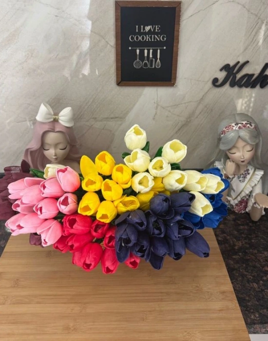 Yapay Lale Çiçek 10lu Demet