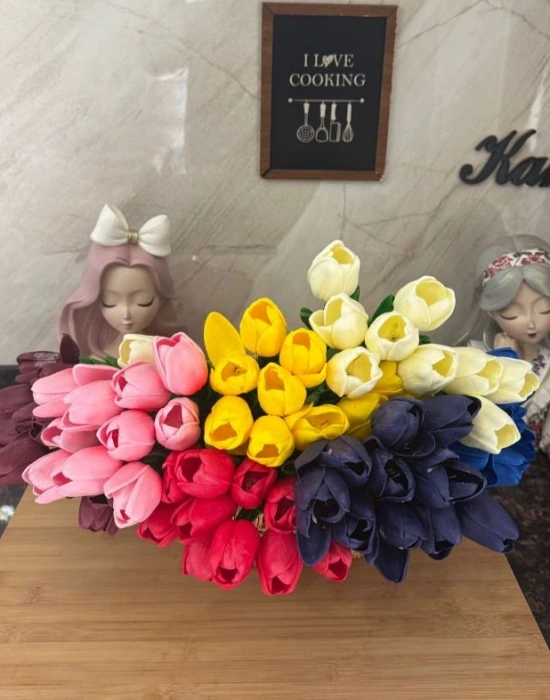 Yapay Lale Çiçek 10lu Demet