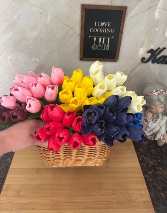 Yapay Lale Çiçek 10lu Demet