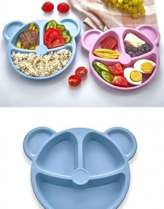 Ayıcık Mama Tabağı 3 Bölmeli