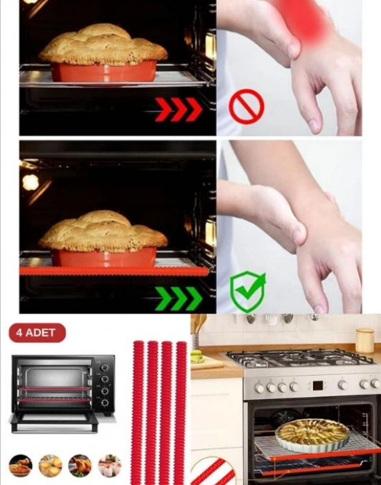 Silikon Fırın Izgara Tepsi Sap Tutucu