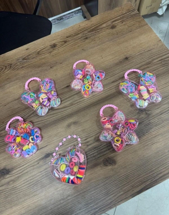 Kalp Çantalı Toka Seti