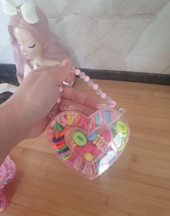 Kalp Çantalı Toka Seti