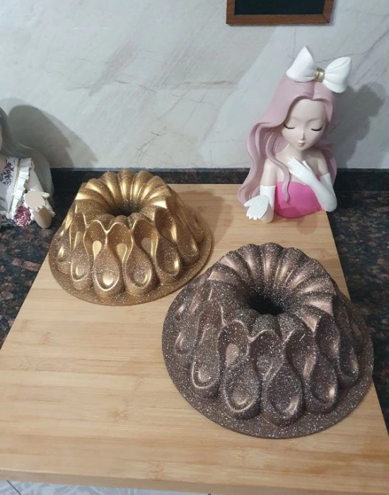 Maas Nilüfer Döküm Kek Kalıbı Gold