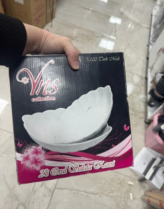 2li Oval Salata Kasesi Seramik