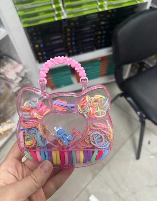 Kedi Çantalı Toka Seti