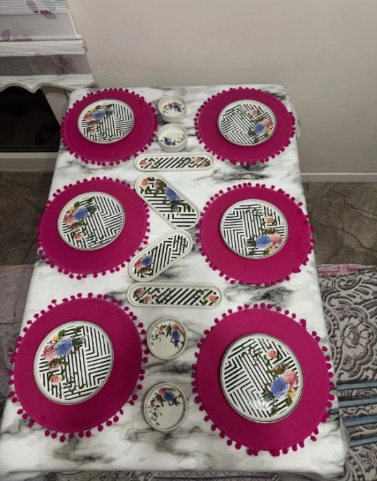 Lvn 14 Parça Kahvaltı Seti Seramik No 4-48545