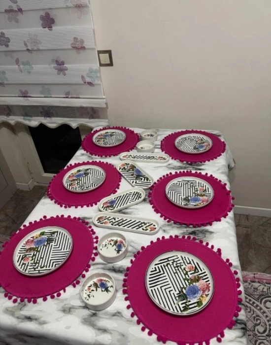 Lvn 14 Parça Kahvaltı Seti Seramik No 4-48545