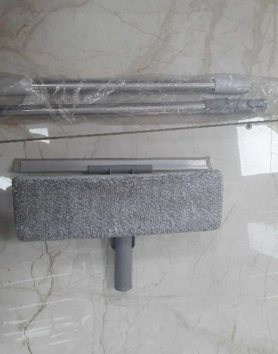 Büyük Boy Cam Temizleme Mopu Gri