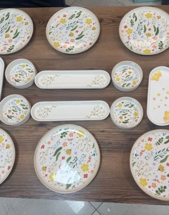 Lvn 14 Parça Kahvaltı Seti Seramik No 3-48583