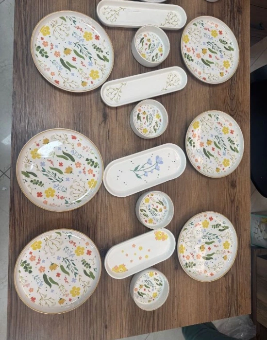 Lvn 14 Parça Kahvaltı Seti Seramik No 3-48583