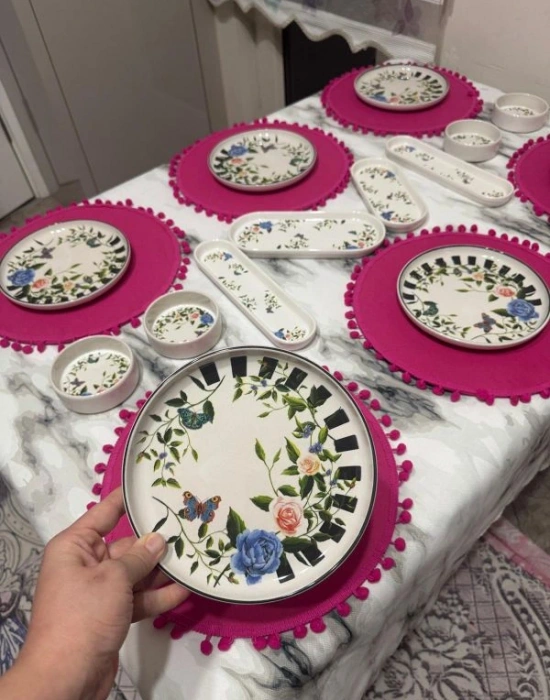 Lvn 14 Parça Kahvaltı Seti Seramik No 1-48576