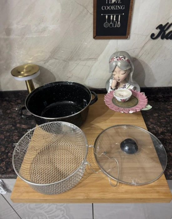 Emaye Kızartma Tenceresi Lüks