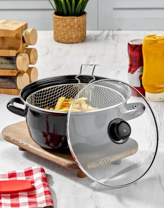 Emaye Kızartma Tenceresi Lüks