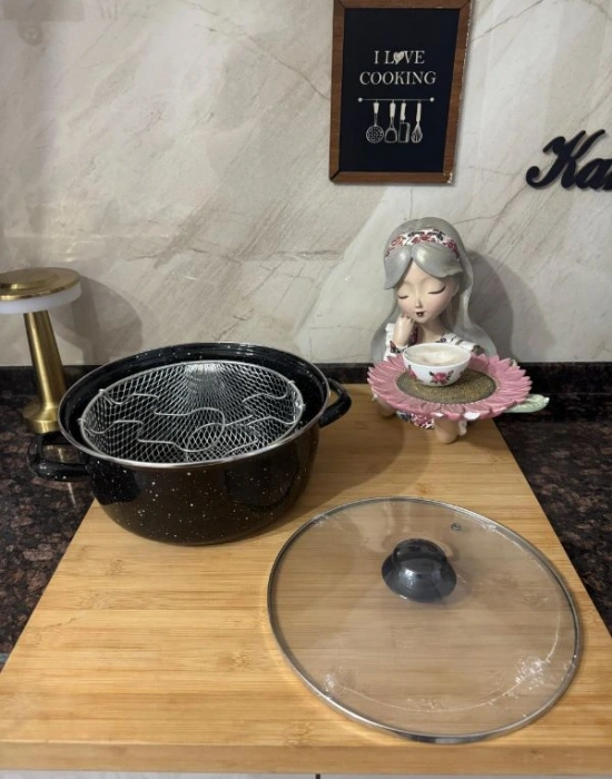 Emaye Kızartma Tenceresi Lüks