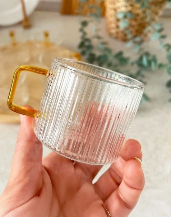 6Lı Renkli Saplı Termisil Bardak