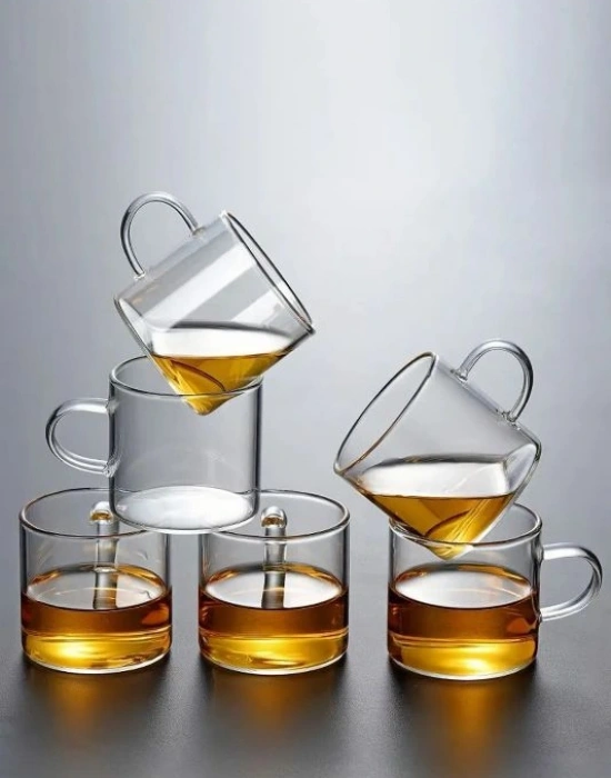 6Lı Renkli Saplı Termisil Bardak