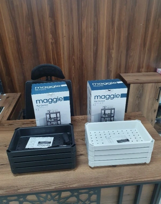 4 Katlı Raf Ünitesi Beyaz