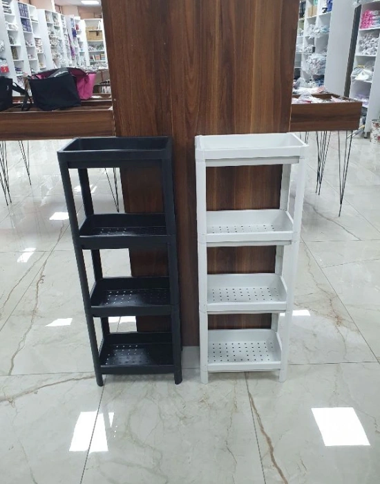 4 Katlı Raf Ünitesi Siyah