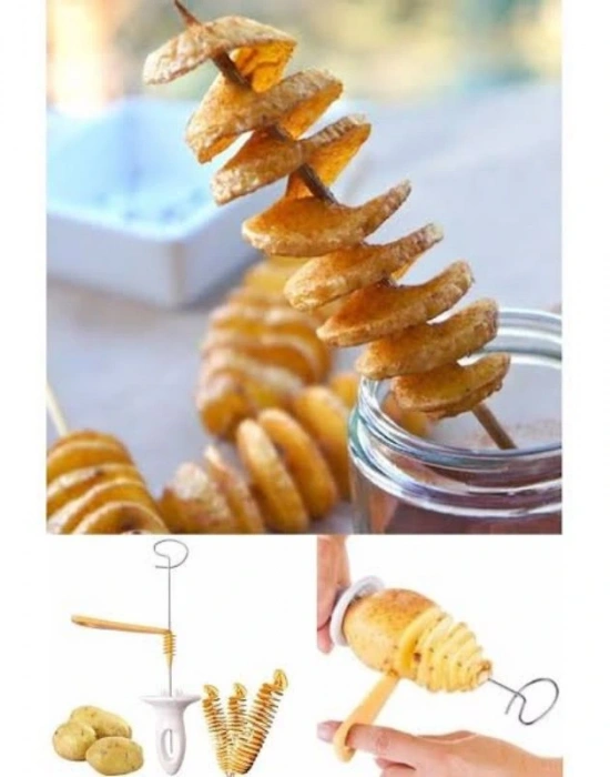 Spiral Patates Dilimieyici Çubuklu