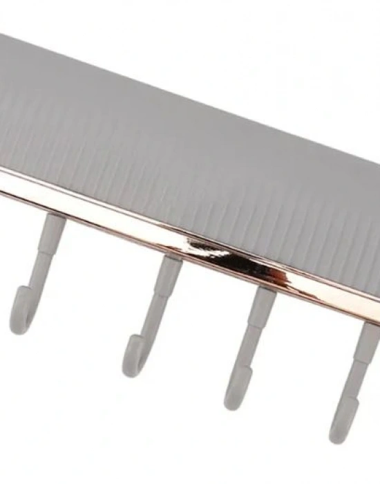 Luks Banyo Mutfak Askı 6Lı Beyaz Gri