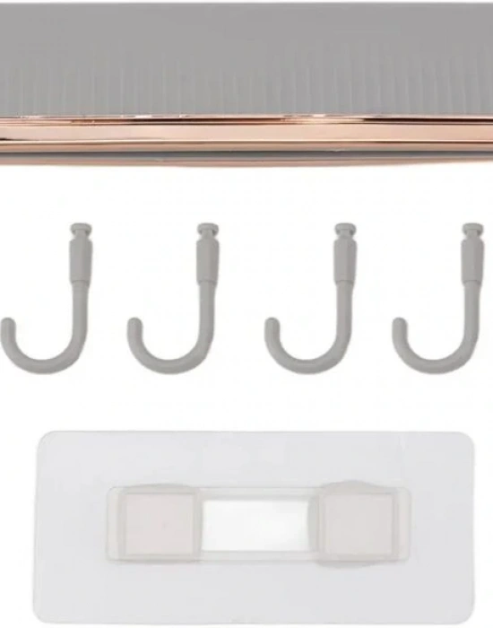 Luks Banyo Mutfak Askı 6Lı Beyaz Gri